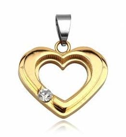 Přívěsek chirurgická ocel srdíčko T0230