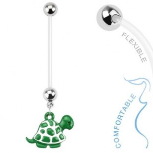 Těhotenský piercing do pupíku - želvička