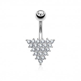 Piercing do pupíku, čirá barva