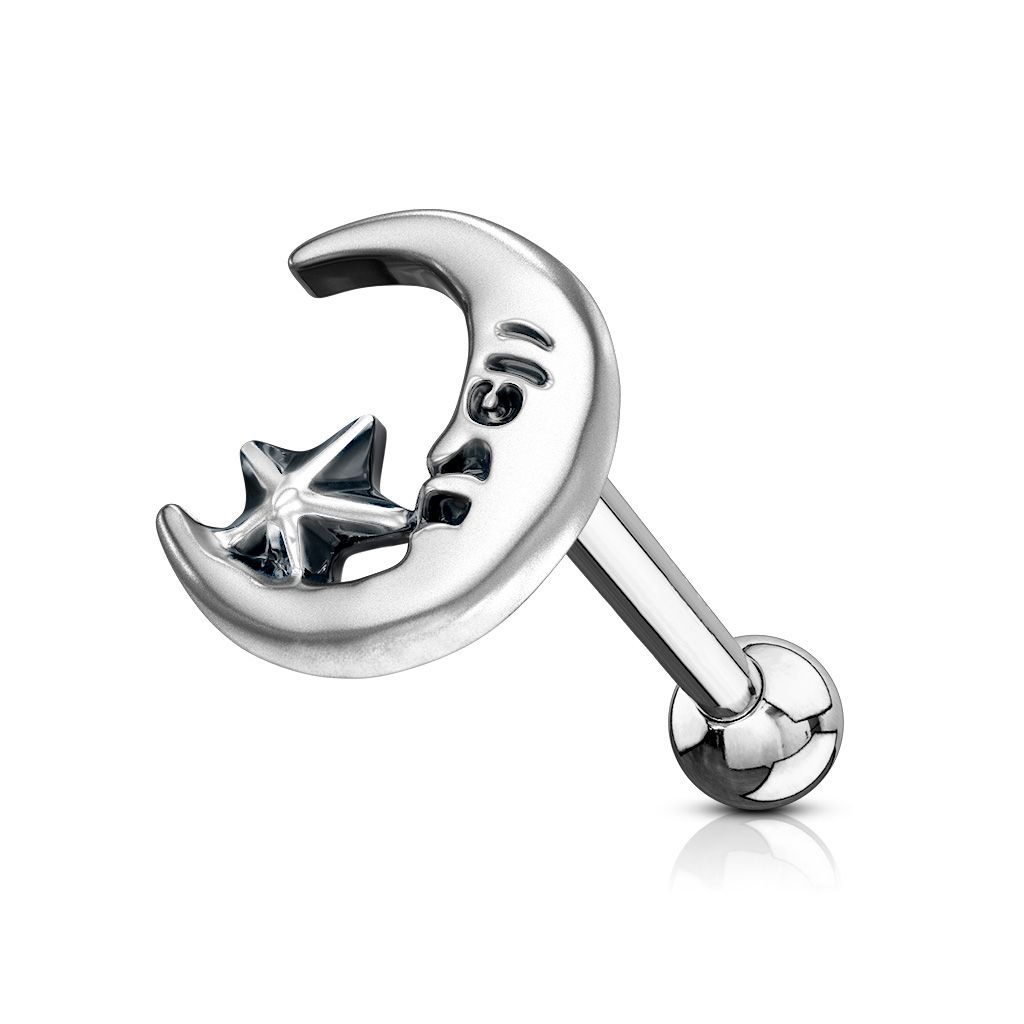 Levně Cartilage piercing do ucha - měsíc - CP1037