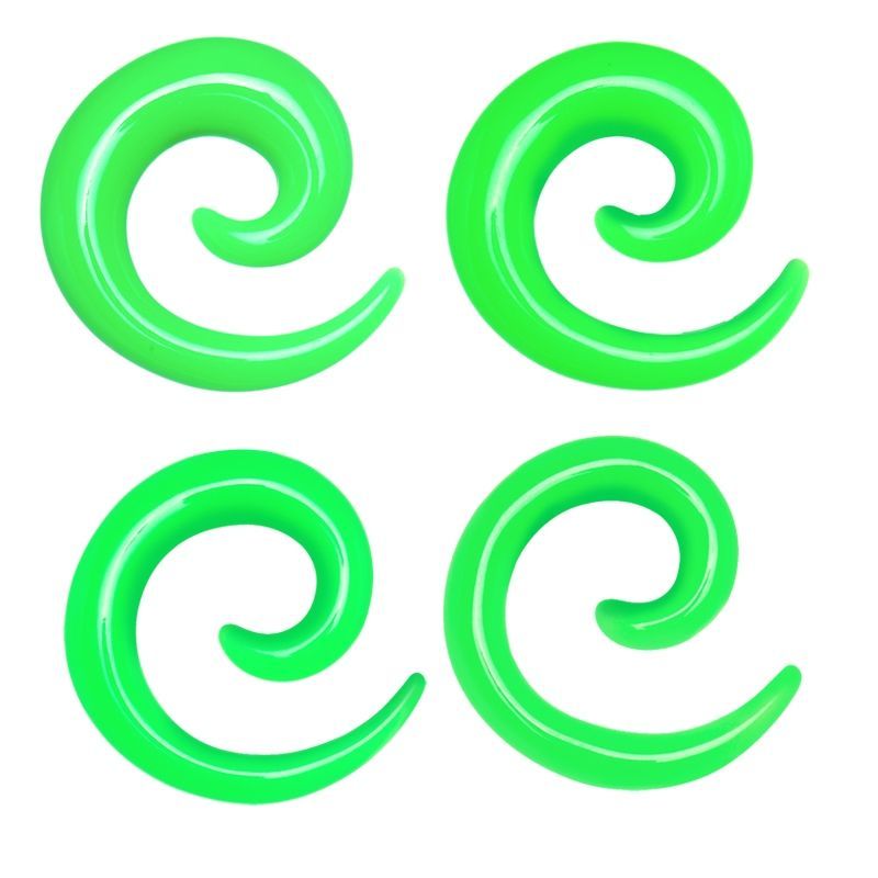 S4U Roztahovák do ucha - spirála zelená (3 mm) - EP01056-03