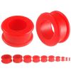 Silikonový tunel do ucha - červený (18 mm)