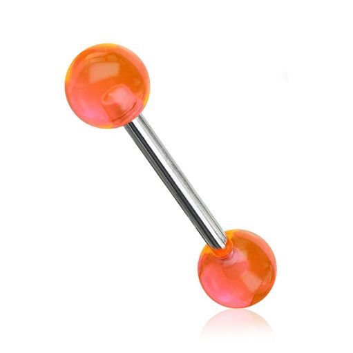 Levně Piercing do jazyka (oranžová) - PJ01170-O