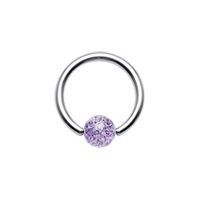 Levně Piercing - kruh (fialová) - K01021-01