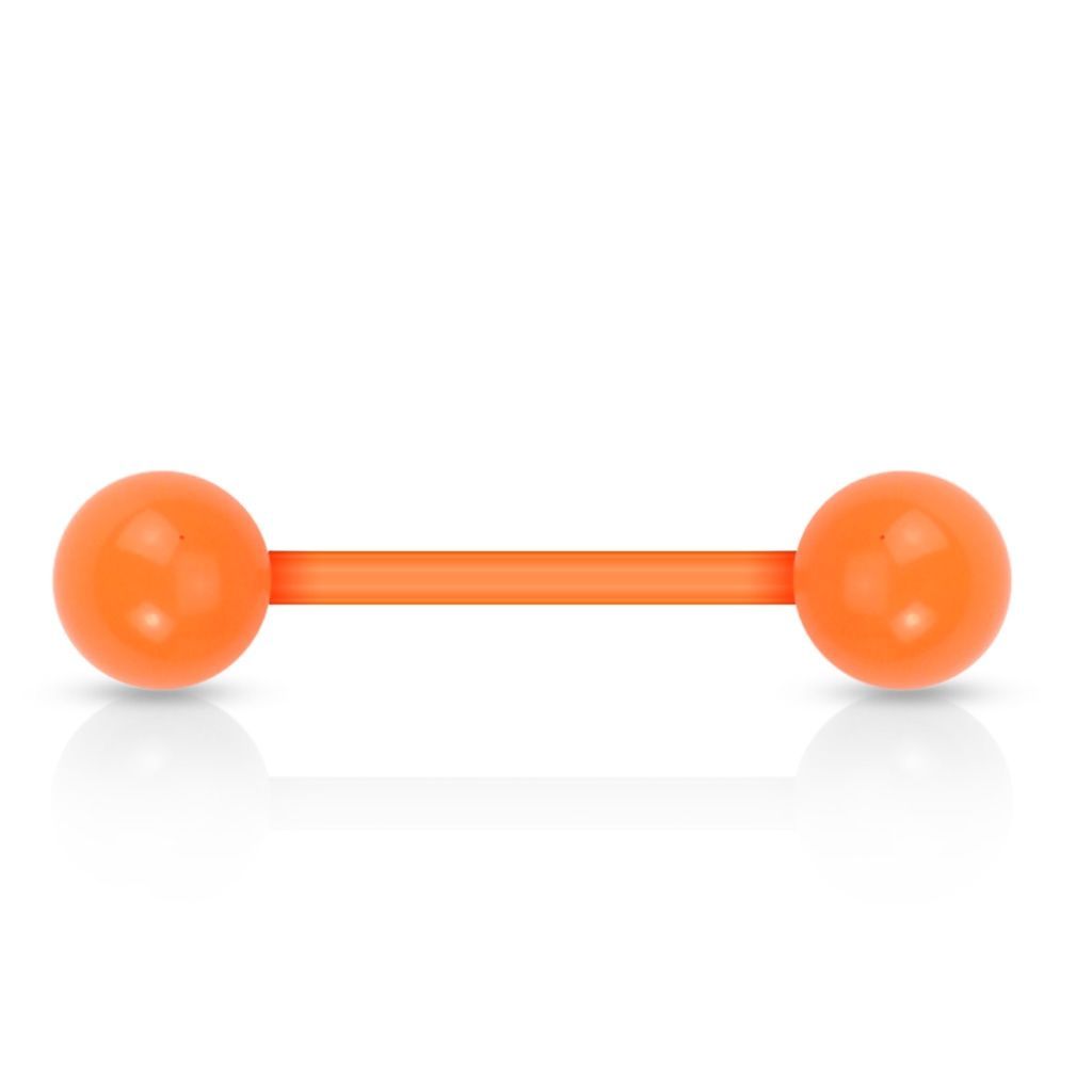 Levně Piercing do jazyka akrylát (oranžová) - PJ01204-O