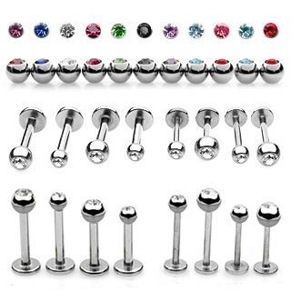 Levně Piercing do brady - labreta (fialová, 3 mm, 1,2 x 10 mm) - LB1011-1210A