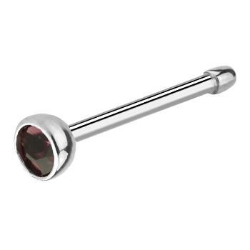 Levně Piercing do nosu - kamínek (fialová) - N01058A