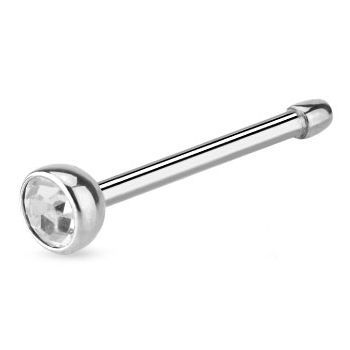 Levně Piercing do nosu - kamínek (čirá) - N01058C