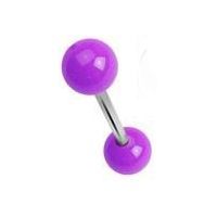 Levně Piercing do jazyka akrylát (fialová) - PJ01094-A
