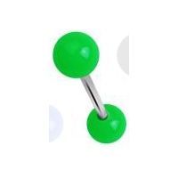 Levně Piercing do jazyka akrylát (zelená) - PJ01094-G