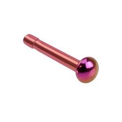 Levně Piercing do nosu - půlkulička (fialová, 0,7 x 7 mm)