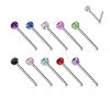 Variabilní piercing do nosu (tyrkysová)