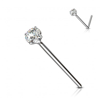 Variabilní piercing do nosu (čirá)