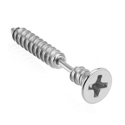 Levně Falešný piercing do ucha - šroub (ocelová)