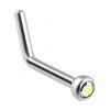 Zahnutý piercing do nosu (tyrkysová)