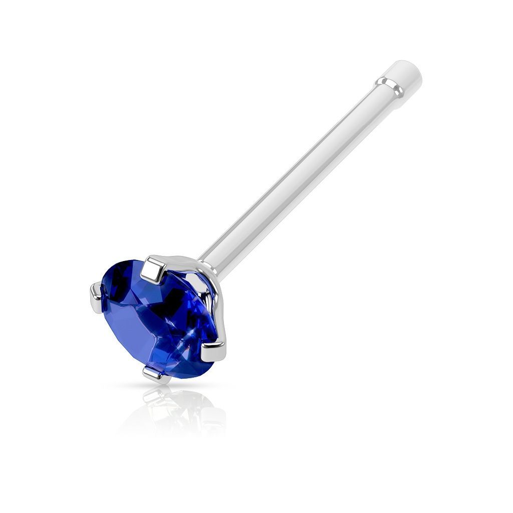 Levně Piercing do nosu - kamínek 3 mm (modrá) - N01068-B