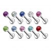 Piercing do brady - labreta 1,2 x 8 mm (zelená)