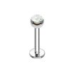 Piercing do brady - labreta 1,2 x 8 mm (tmavě růžová)