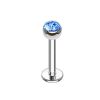 Piercing do brady - labreta 1,2 x 8 mm (duhová)