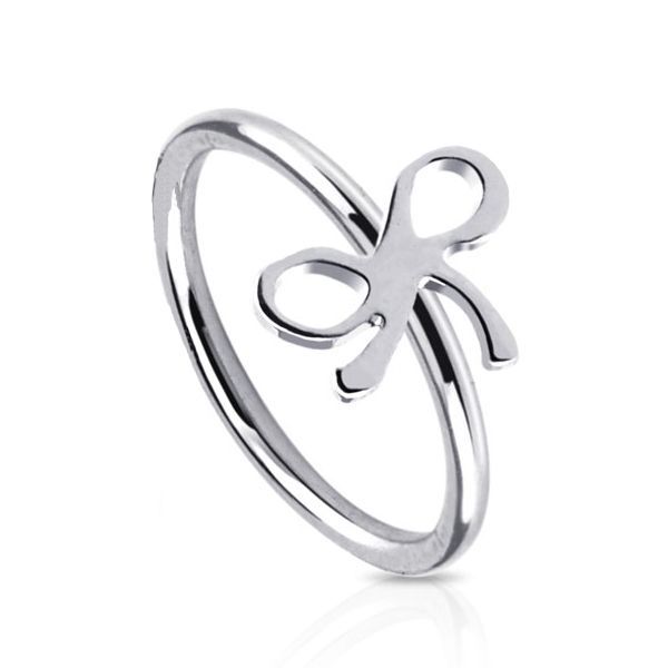 Levně Piercing do nosu - mašlička - N01150-ST
