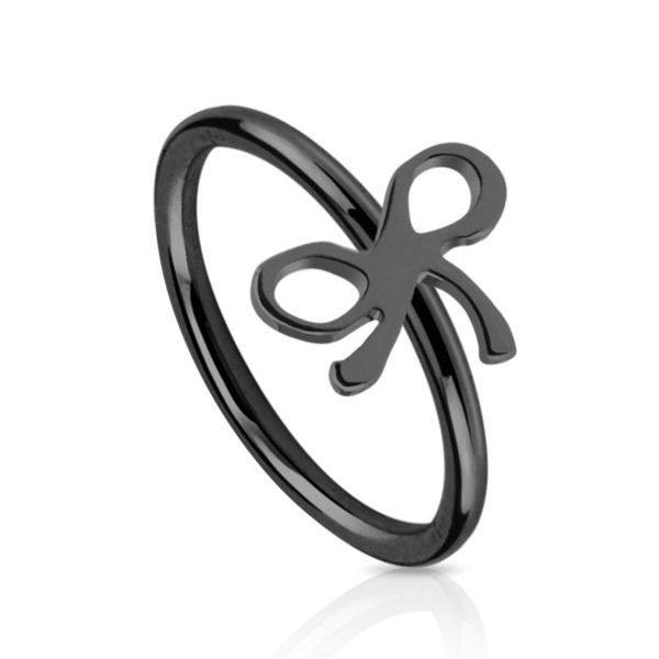 Levně Piercing do nosu - mašlička - N01150-K