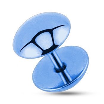Levně Falešný piercing do ucha (světle modrá) - FP01031-LB
