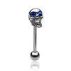 Piercing do jazyku - lebka (černá)