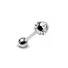 Piercing do jazyka (červená, 1,6 x 16 mm)