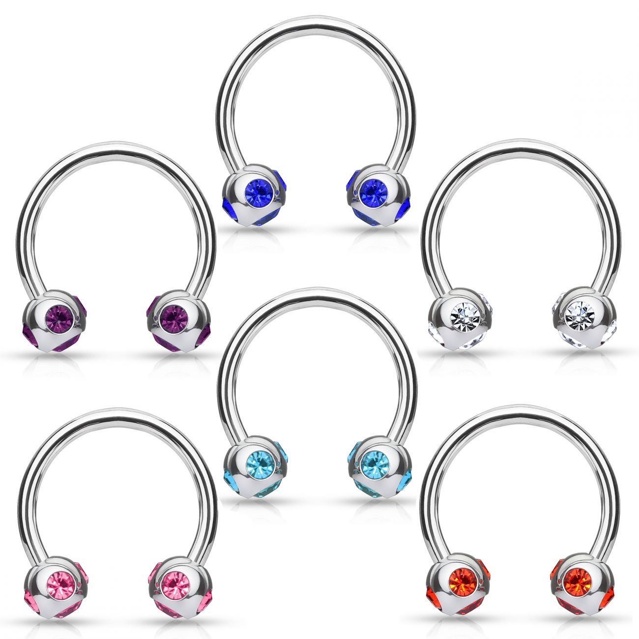Levně S4U Piercing - podkova (fialová) - PV01002-A