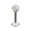 Piercing do brady - labreta se krystaly Swarovski® (červená)