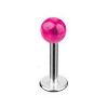 Piercing do brady - labreta se krystaly Swarovski® (červená)