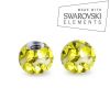 Náhradní kulička s krystaly Swarovski®, 3 mm, závit 1,2 mm (tmavě modrá)