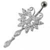 Piercing do pupíku - motýlek (čirá)