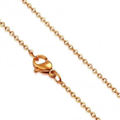 Zlacený ocelový řetízek, tl. 1,5 mm (45 cm)