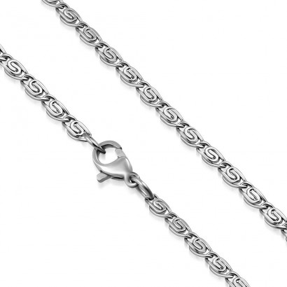 Ocelový řetízek řecký klíč, tl. 2,5 mm (55 cm)