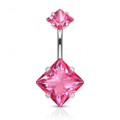 Piercing do pupíku (růžová)