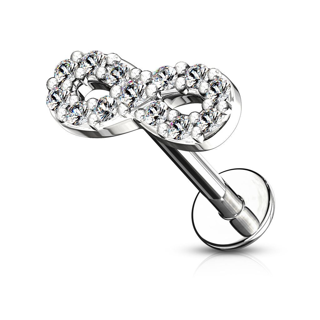 Levně MARRE Piercing do brady - ležatá osmička 1,2 x 8 mm (ocelová) - LB1083-1208-C