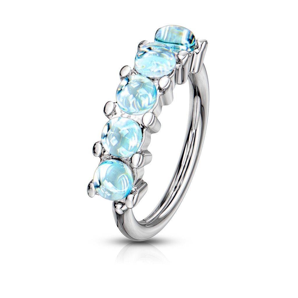 Levně Piercing kruh 1,0 x 8 mm (modrá) - K01050-B