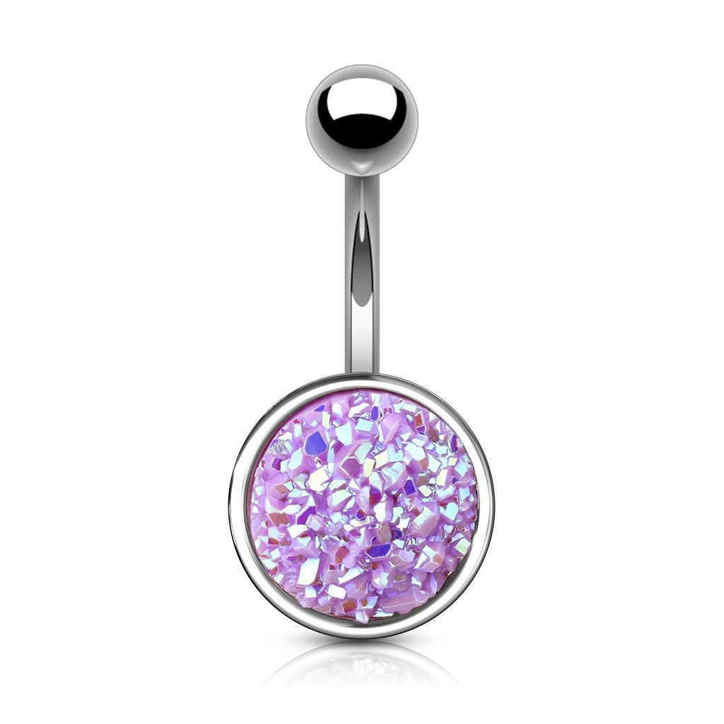 Levně Piercing do pupíku (fialová, 1,6 x 10 mm) - WP01324-LA
