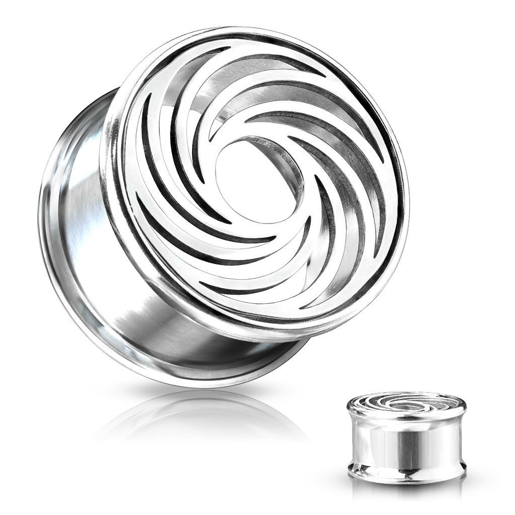 Levně Ocelový plug se spirálou (10 mm) - PL01246-10