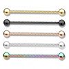 Industrial piercing 1,6 x 38 mm (žluté zlato)