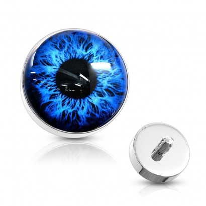Microdermal piercing oko - ozdobná část 5 mm (modrá)