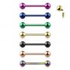 Piercing do jazyku TITAN (žluté zlato)