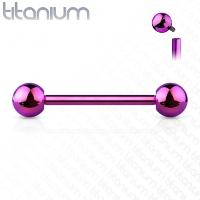Piercing do jazyku TITAN (fialová)