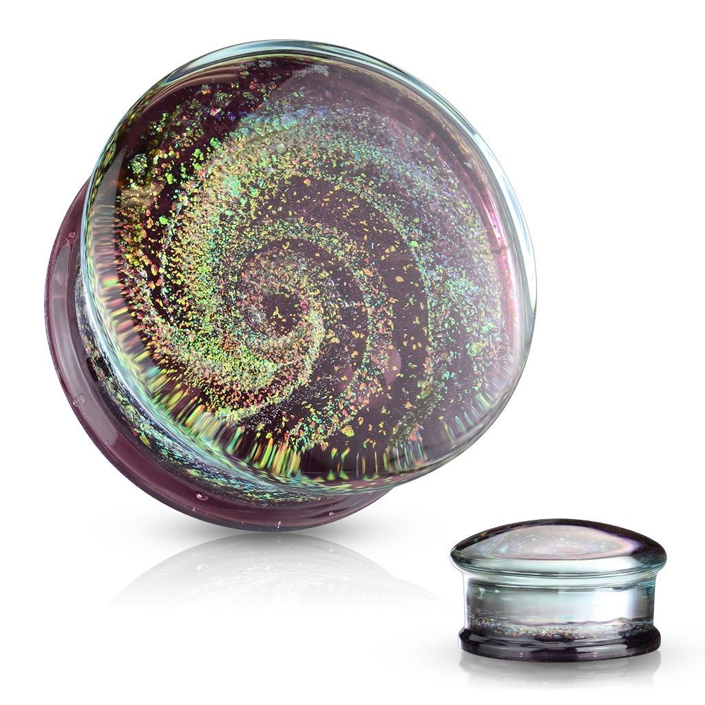 S4U Skleněný plug do ucha GALAXY (19 mm) - PL01252-19