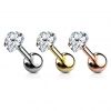 Cartilage piercing do ucha - srdíčko (žluté zlato, 1,2 x 6 mm)