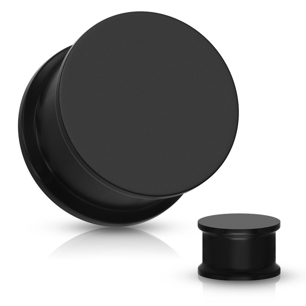 Levně S4U Plug do ucha silikon, černá barva (10 mm) - PL01020K-10