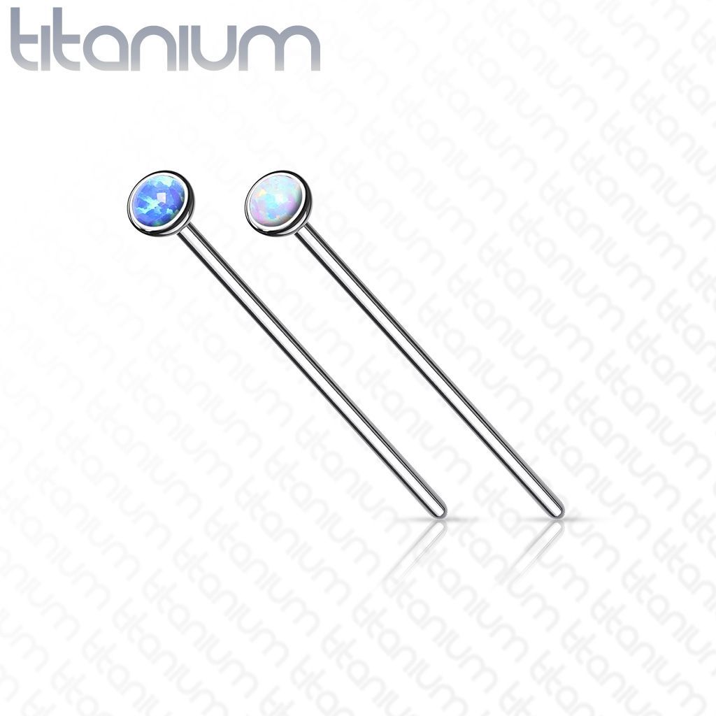 Levně S4U Variabilní piercing do nosu TITAN, opál 2 mm (bílá) - TIT1060-OP17