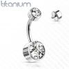 Piercing do pupíku - TITAN (duhová)