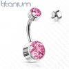 Piercing do pupíku - TITAN (duhová)